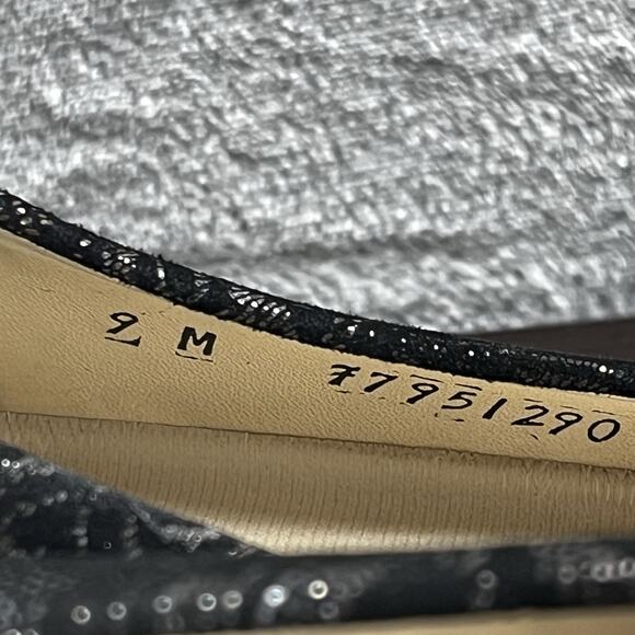 SAS Womens Size 9M Scenic Floral Ballet Flats Black Suede Comfort Shoes - Picture 10 of 10